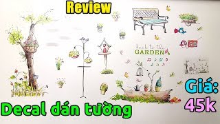 Trên tay DECAL dán tường trang trí phòng giá rẻ và đẹp [upl. by Azenav883]