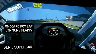 Onboard lap POV Symmons Plains Supercar  Sim Lap [upl. by Viens]