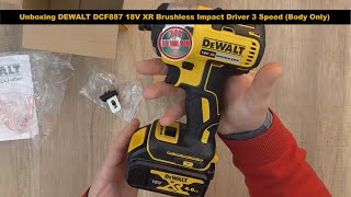 Unboxing DEWALT DCF887 18V XR Brushless Impact Driver 3 Speed Body Only  Bob The Tool Man [upl. by Sheeb]