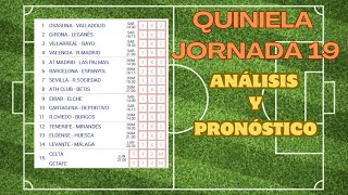 QUINIELA JORNADA 19  ANÁLISIS Y PRONÓSTICO [upl. by Karrie]