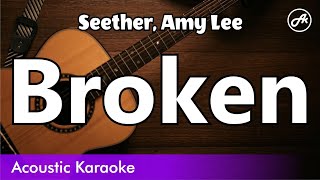 Seether Amy Lee  Broken karaoke acoustic [upl. by Awahsoj]