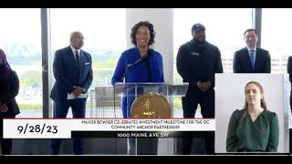 Mayor Bowser Lauds 250 Million for Minority Businesses via DC Community Anchor Partnership 92823 [upl. by Killoran127]