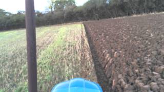 Fordson 6 cylinder Super Major ploughing with a Ransomes TS103 [upl. by Garrek]