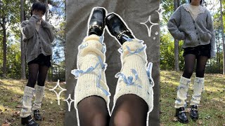 how to knit bow leg warmers ⋆ ˚｡⋆౨ৎ˚ beginnerfriendly tutorial [upl. by Drapehs572]