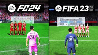 EASports FC 24 vs FIFA 23  Gameplay Comparison [upl. by Eetnahc]