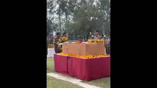 A wreathlaying ceremony was held in Udhampur forArmy dog Phantomwho lost his life during operation [upl. by Naitsirc933]