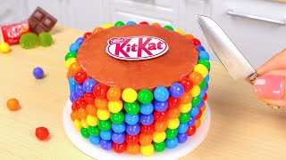 Amazing KITKAT Cake  Satisfying Miniature KitKat Chocolate Cake Decorating  Rainbow KitKat Cake [upl. by Enar]