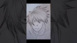 L from death note Rate this 110 art deathnote shorts viralvideo sketch [upl. by Llessur]