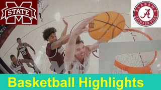 Alabama vs Mississippi State Basketball Game Highlights Jan 13 2024 [upl. by Nelyak730]