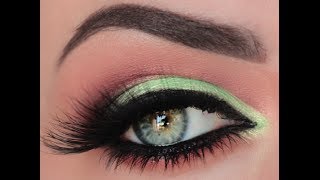 Warm Green Cut Crease Makeup Tutorial [upl. by Elisha]