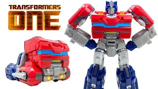 Transformers One MAINLINE Deluxe Class OPTIMUS PRIMEORION PAX Review [upl. by Llevrac]