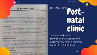 Postnatal clinic  Community health nursing Bsc nursing 4th year [upl. by Badger]