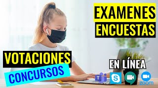 💯 COMO HACER EXAMENES CONCURSOS ⏳ ENCUESTAS 📝VOTACIONES 🤝 EN LINEA 💥 GRATIS ⌨️ ZOOM MEET TEAMS [upl. by Eltsyrhc]