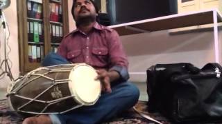 Kairava beat on dholak for Khartal Lesson [upl. by Vic160]