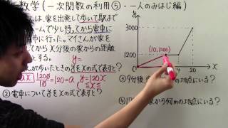 【数学】中242 一次関数の利用⑤ 一人のみはじ編 [upl. by Sukramed]