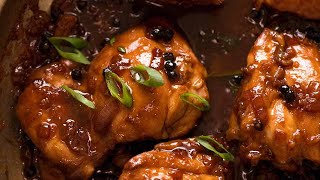 Filipino Chicken Adobo incredible EASY chicken thigh recipe [upl. by Eidnas]