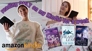 ONLY reading on my KINDLE for a week a spoiler free reading vlog [upl. by Robi201]