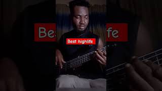 Best highlife music bassist on 🔥 youtubeshorts shorts shortvideo youtube bassscover [upl. by Dodson606]