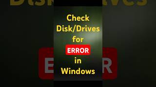 Check Disk Drives for Error 😱🛑⛔✅ windowstips errorresolution new usefulllifehacks usefultips [upl. by Arv]