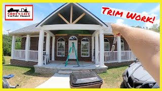 Trim Work with PVC board  Building a front porch  EPS 8  Shots Life [upl. by Arayc]