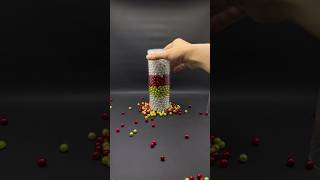 Reverse Beads Video Oddly Satisfying White Green amp Red Marbles ASMR shorts [upl. by Analim492]