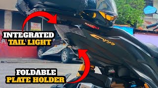 installing RIZOMA INTEGRATED TAIL LIGHT amp FOLDABLE PLATE HOLDER continuation  honda click 125i v2 [upl. by Goodden597]