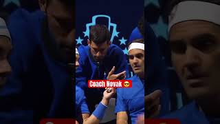 Novak Djokovic as a coach 🤯 tenis tennisplayer djokovic federer nadal [upl. by Ardnasac]