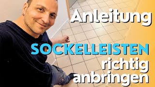 Sockelleisten richtig anbringen  Anleitung  Malermeister Klinger 😎 🫵 [upl. by Allrud]