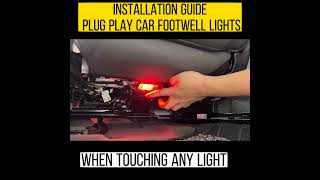 Car footwell lights LED install ｜For VWAUDIPORSCHE [upl. by Irahc]