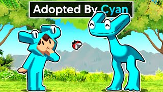 Adopted By CYAN RAINBOW FRIEND In GTA 5 [upl. by Ecinrev709]