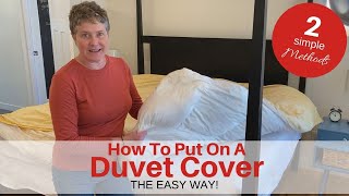 How To Put On A DUVET COVER The EASY WAY [upl. by Aidam719]