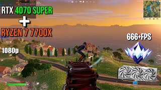 How much FPS in Fortnite Ranked with an RTX 4070 SUPER  RTX 4070 SUPER  RYZEN 7 7700X  1080p [upl. by Philbo]