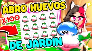 ABRIENDO 100 HUEVOS DE JARDIN HASTA CONSEGUIR LA LEGENDARIA en ADOPT ME ROBLOX 🌻 [upl. by Rogerg291]