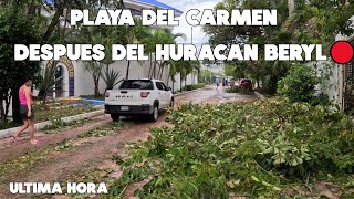 PLAYA DEL CARMEN ASI QUEDO DESPUES DEL HURACAN CATEGORIA 2 HOY 5 JULIO 2024 [upl. by Eninnaj]