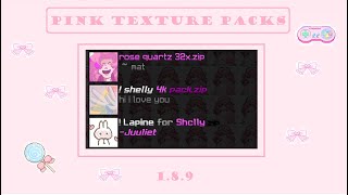 3 Pink Texture Packs  Minecraft 189 [upl. by Koziara]