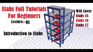 Etabs Full Tutorials for beginners  Introduction to Etabs  Lec01 [upl. by Okoyik85]