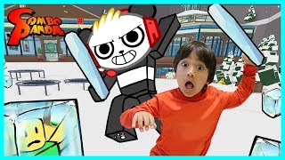 Ryan ToysReview VS Combo Panda on Roblox Ice Breaker Epic Game [upl. by Lunt]