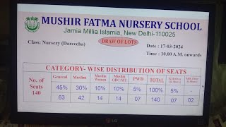 MUSHIR FATMA NURSERY SCHOOL JAMIA MILLIA ISLAMIA NEW DELHI  25 Date 17  03  2024 At 1000 AM [upl. by Teddie]