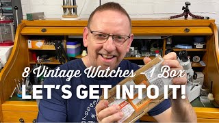 8 Vintage Watches  1 Box  LETS GET INTO IT [upl. by Santiago]