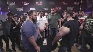 Synthol Kid vs Russian Slap Champion  Knockout [upl. by Holcman]