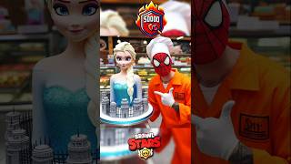 Brawlstar Rank 33 💪 prison Cake 🍰🍰 spiderman elsa marvel brawlstars [upl. by Iorgo]