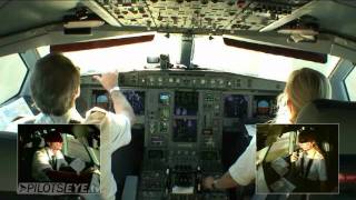 Cockpit A340 Lufthansa ApprocheAtterrissage San Fransisco [upl. by Eetsud]