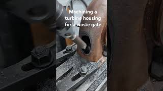 Wastegate install on a turbine housing part 1 [upl. by Mailli]