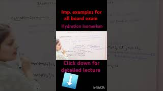 Hydration Isomerism chemistry competitive competition inorganic cbseboardcbseboard icsencert [upl. by Polak]