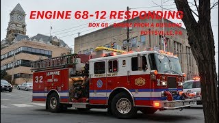 Engine 6812 responding to box alarm  Pottsville PA [upl. by Oiligriv783]