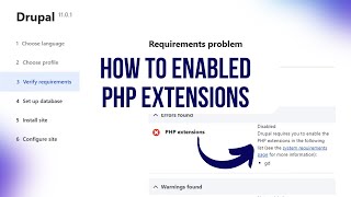 DRUPAL REQUIRES YOU TO ENABLE THE PHP EXTENSIONS [upl. by Camarata359]