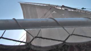 Sailing on the Nile with a felucca Egyptian sailboat in Aswan Egypt [upl. by Hgielrahc]