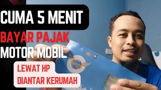 Cara Bayar Pajak Motor dan Mobil OnlineCuma 5 Menit Pake HP [upl. by Nitas431]