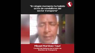 Dirigente transportista afirma que quotternasquot son quienes provocan incidentes en protestas [upl. by Waylon716]