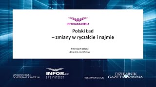 Webinarium Polski Ład – zmiany w ryczałcie [upl. by Rachaba]